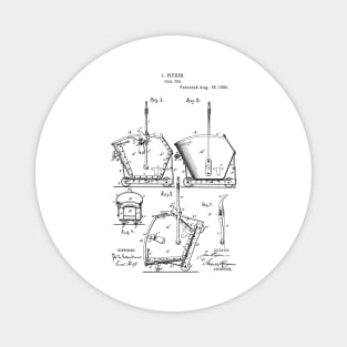 Coal Tub Vintage Patent Hand Drawing Funny Novelty Gift Magnet